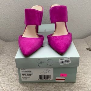 Spring Magenta Suede Sandal